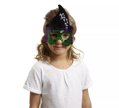 Masque de sorcière avec paillettes