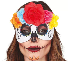 Masque Catrina avec Fleurs