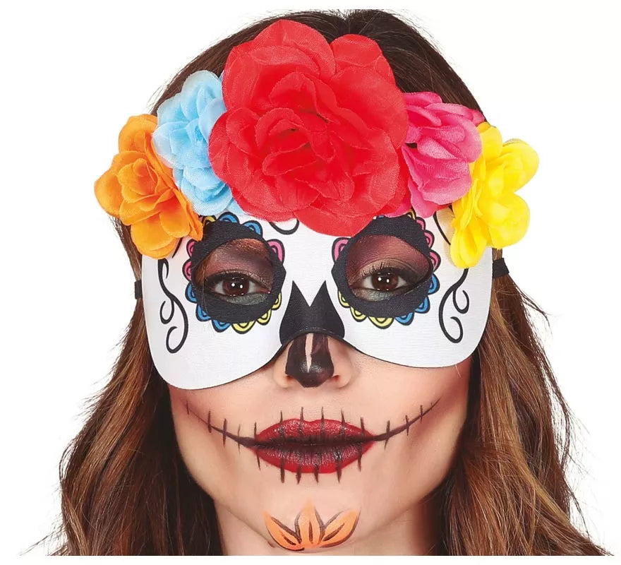 Translation missing: fr.Antifaz de Catrina con Flores