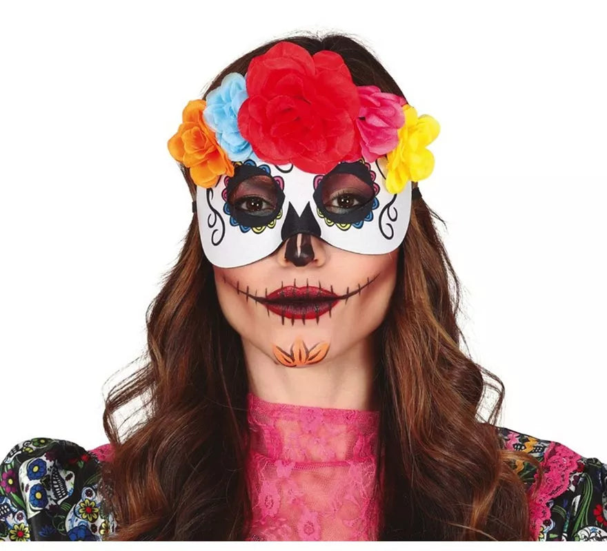 Translation missing: fr.Antifaz de Catrina con Flores