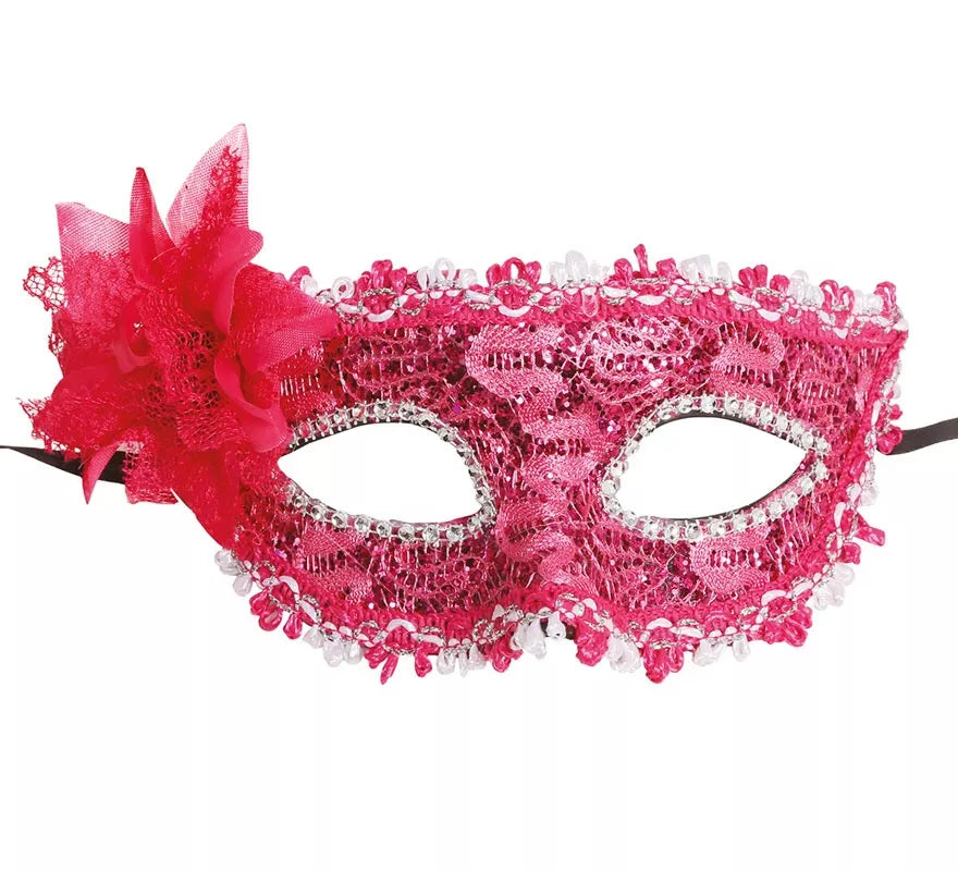 Translation missing: fr.Antifaz Fucsia con Flor