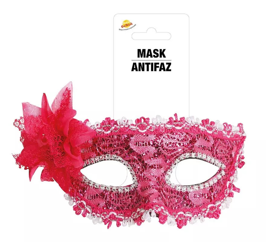 Translation missing: fr.Antifaz Fucsia con Flor