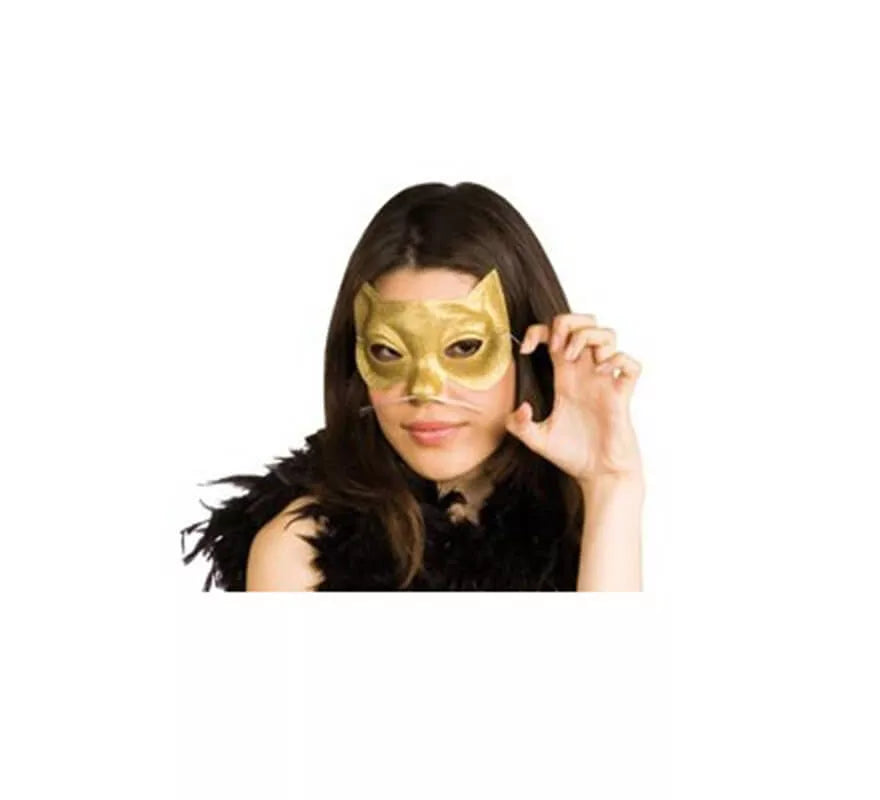 Translation missing: fr.Antifaz Glitter de Gatita o Cat Woman dorado