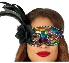 Masque pour les yeux multicolore avec stylo