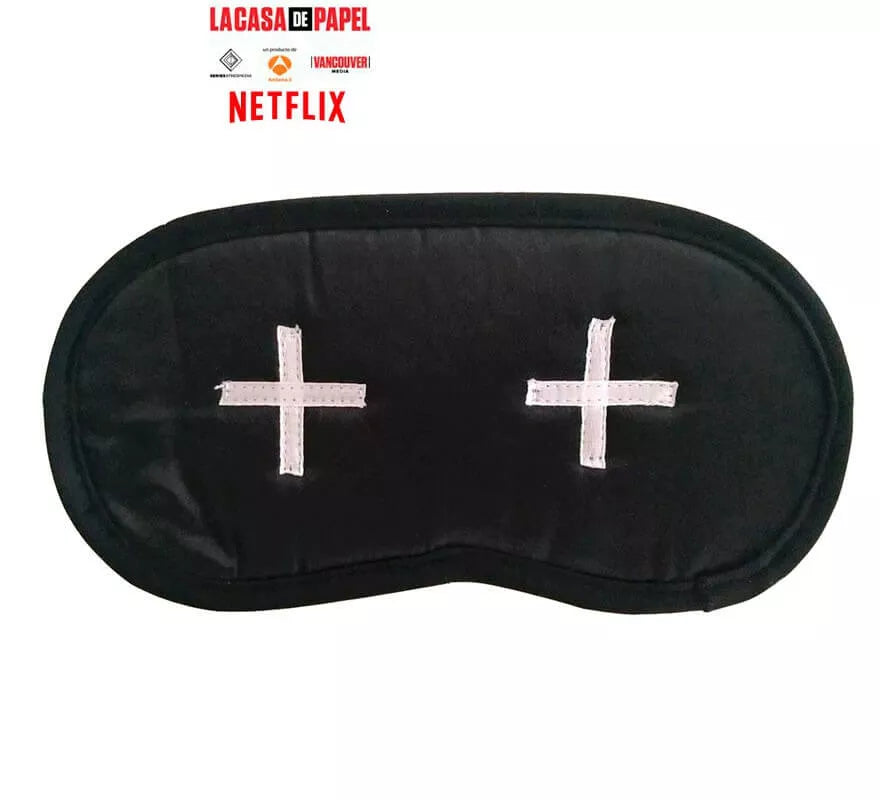 Antifaz Negro con Cruces de La casa de papel