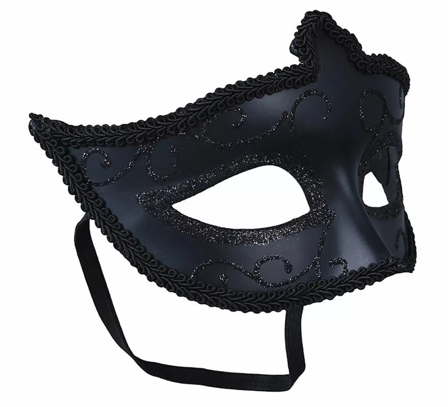 Antifaz Negro con Glitter