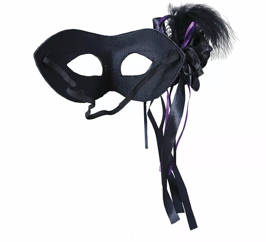 Translation missing: fr.Antifaz Negro con Pluma