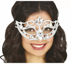 Masque argenté avec paillettes