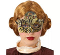 Antifaz Steampunk con Engranajes dorados 19x9 cm
