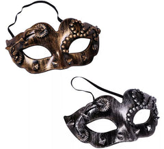 Mi-Masque Steampunk en 2 couleurs variés