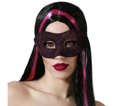 Masque de toiles d'araignées violettes