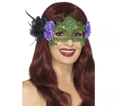 Loup Vert Dia de los Muertos avec des Roses