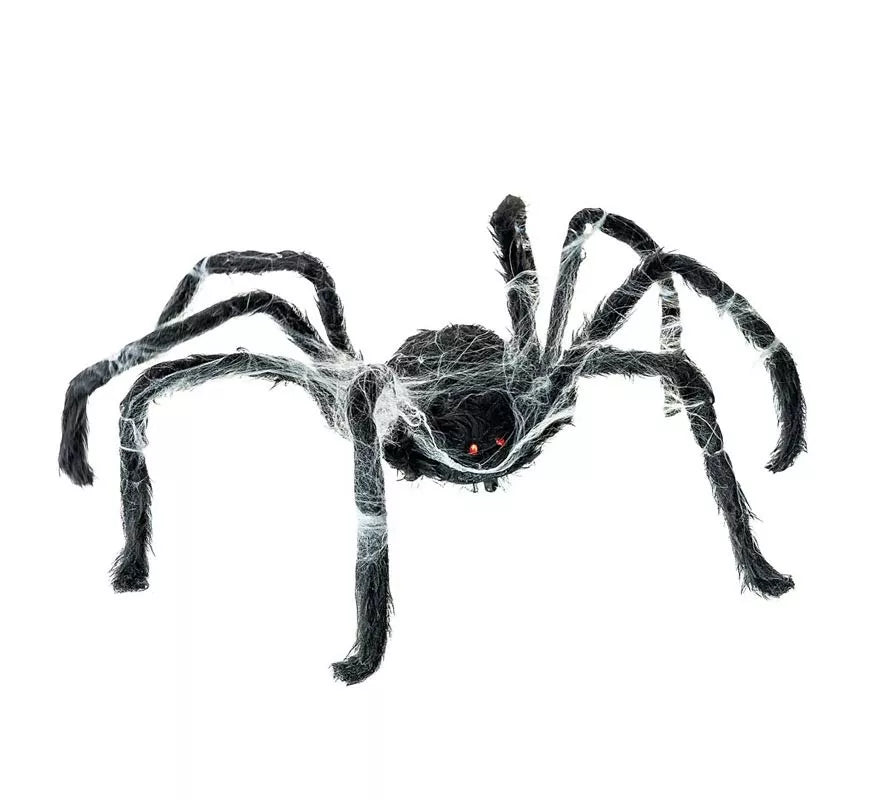 Translation missing: fr.Araña negra Caminante con telaraña de 80x18x8 cm