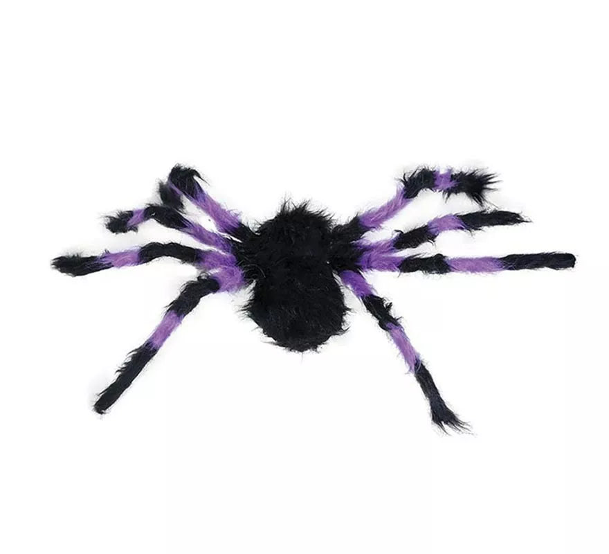 Translation missing: fr.Araña Peluda lila y negra de 75 cm