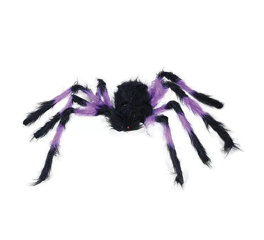 Translation missing: fr.Araña Peluda lila y negra de 75 cm