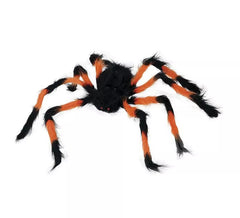 Araignée poilue orange et noire de 75 cm