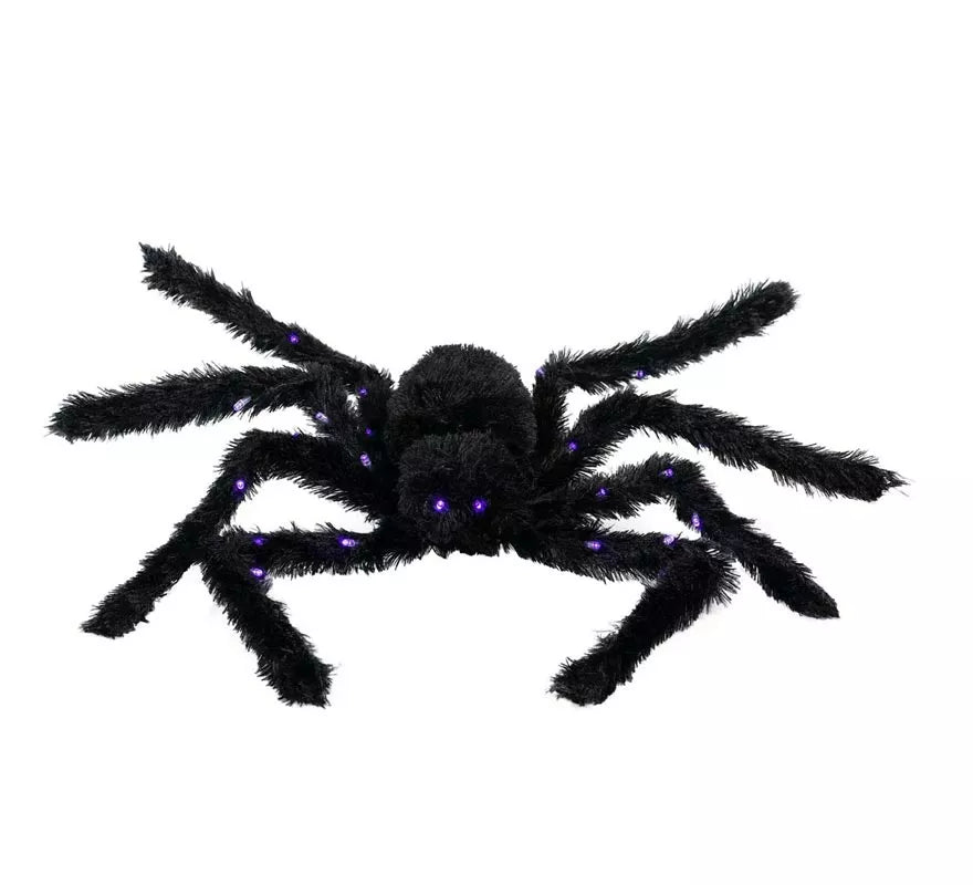 Translation missing: fr.Araña peluda negra con luz de 86 cm