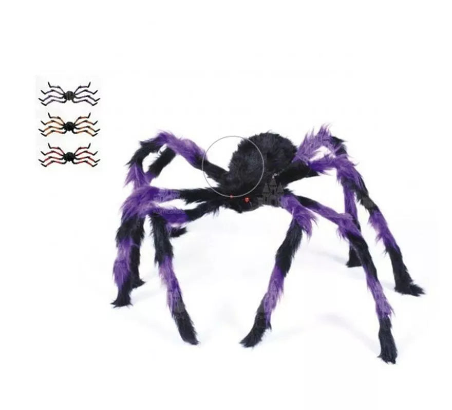 Translation missing: fr.Araña Peluda púrpura y negro de 125 cm