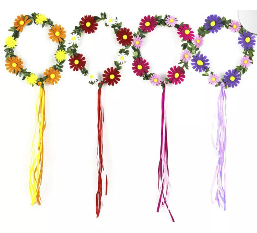 Translation missing: fr.Aro de Flores con cinta en colores surtidos