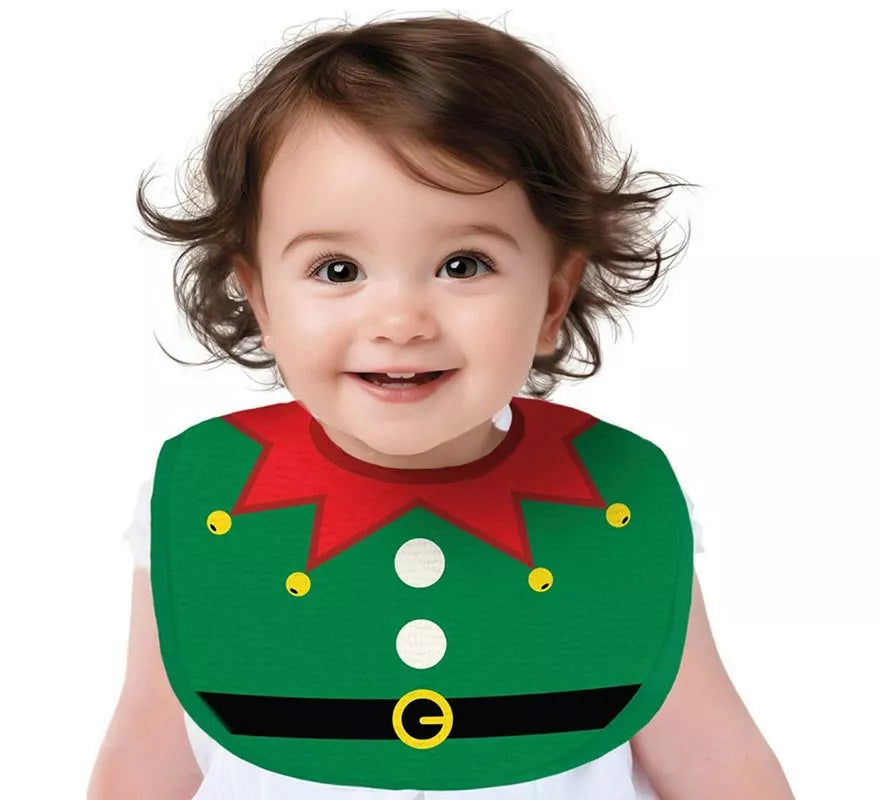 Translation missing: fr.Babero Navideño Elfo verde infantil