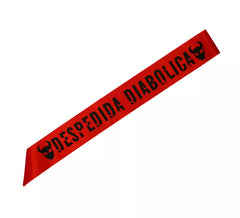 Bande d'adieu diabolique rouge 80 cm