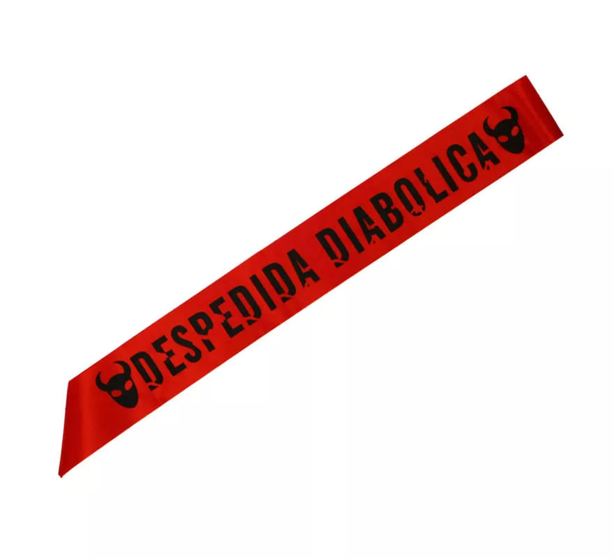 Translation missing: fr.Banda Despedida Diabólica roja de 80 cm