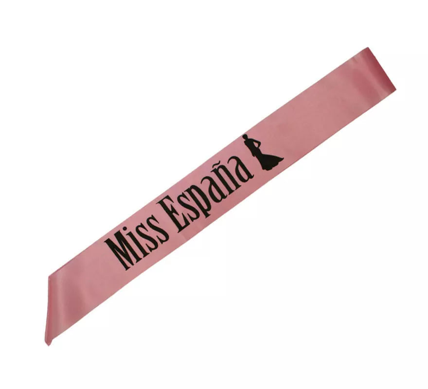 Banda Miss España de 80 cm en colores surtidos