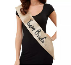 Team Bride Or et Noir Deluxe Glitter Ceinture