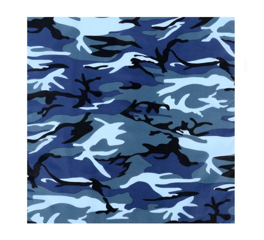 Translation missing: fr.Bandana Camuflaje azul de 54x54 cm
