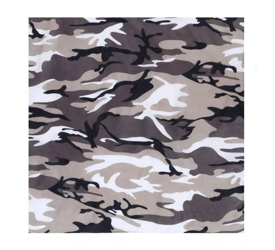 Translation missing: fr.Bandana Camuflaje gris de 54x54 cm
