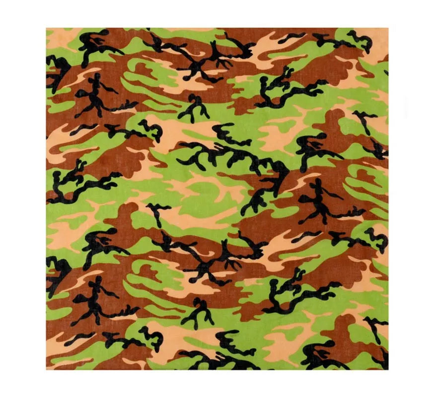 Translation missing: fr.Bandana Camuflaje verde de 54x54 cm