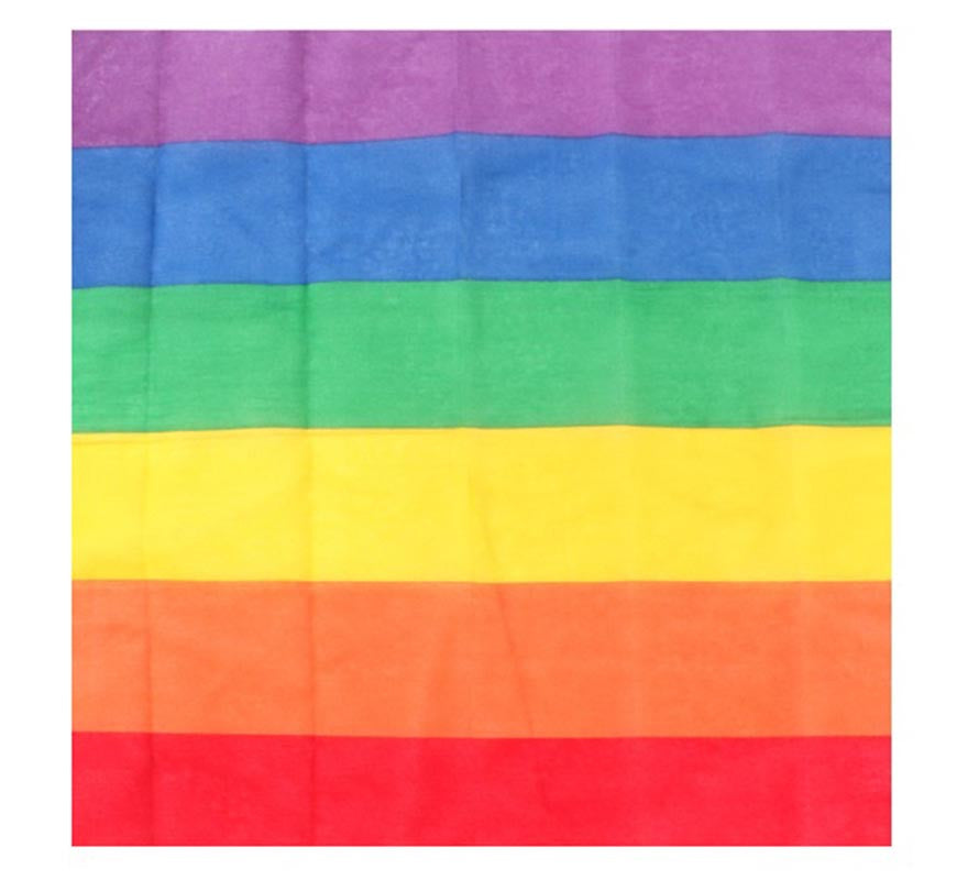 Translation missing: fr.Bandana o Pañuelo Arcoíris franjas gruesas de 54x54 cm