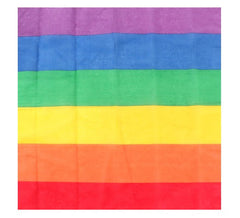 Bandana ou Foulard arc-en-ciel à rayures épaisses de 54x54 cm