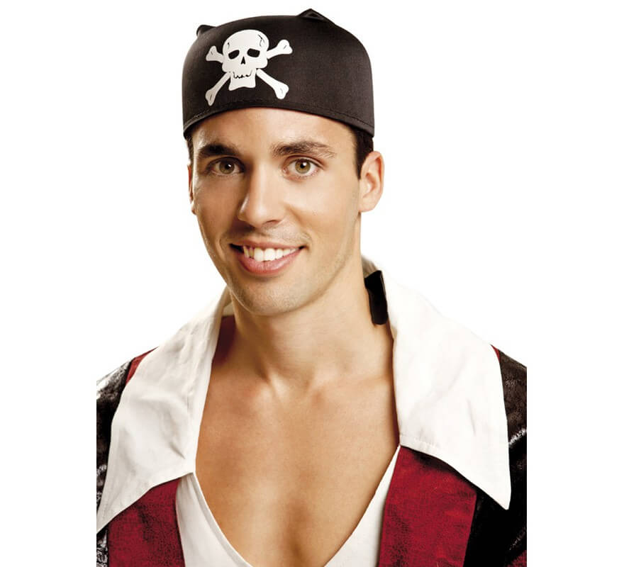 Translation missing: fr.Bandana o Pañuelo Negro de Pirata para adultos