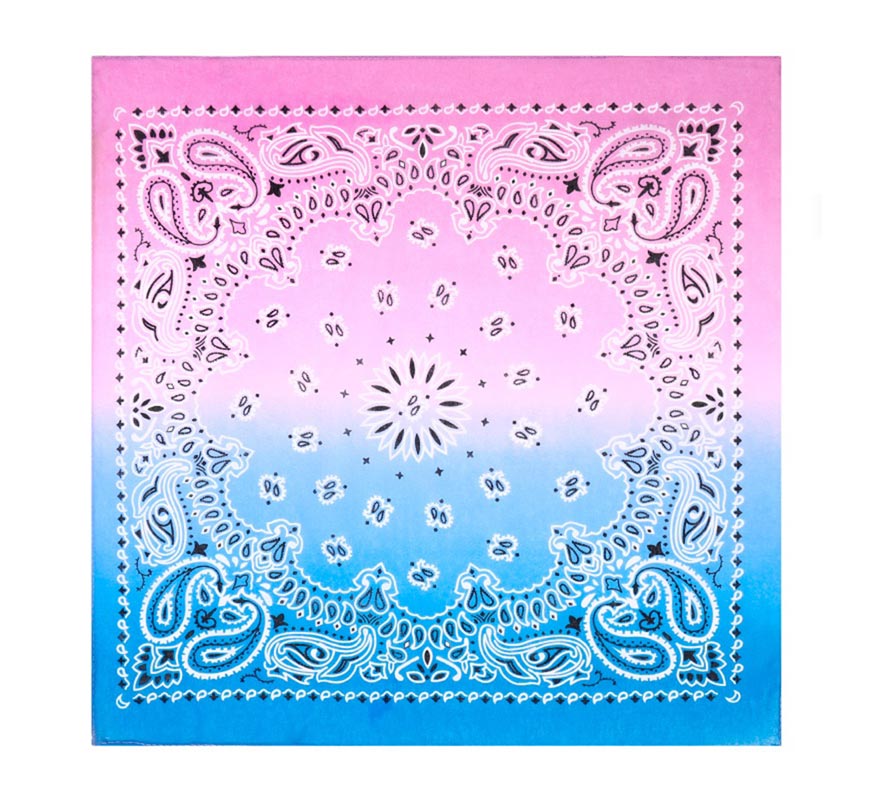 Translation missing: fr.Bandana o Pañuelo Paisley Degradado púrpura de 54x54 cm