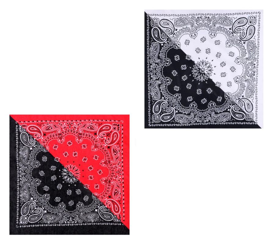 Translation missing: fr.Bandana o Pañuelo Paisley negro de 54x54 cm en varios colores