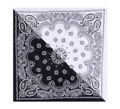 Bandana ou écharpe Paisley noir 54x54 cm en différentes couleurs