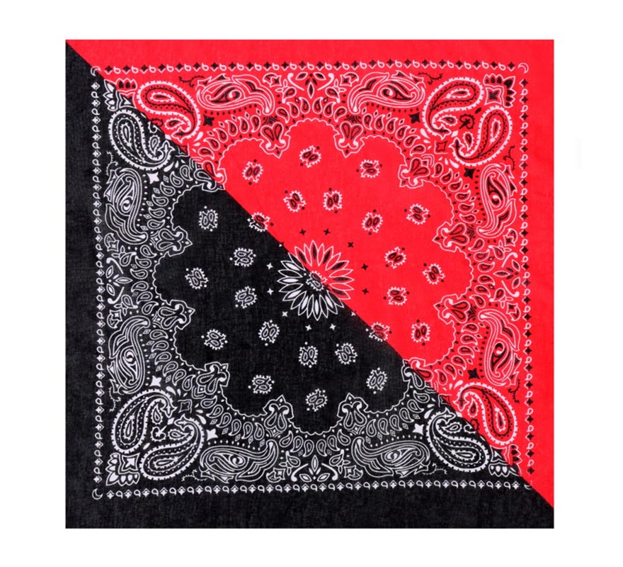 Translation missing: fr.Bandana o Pañuelo Paisley negro de 54x54 cm en varios colores