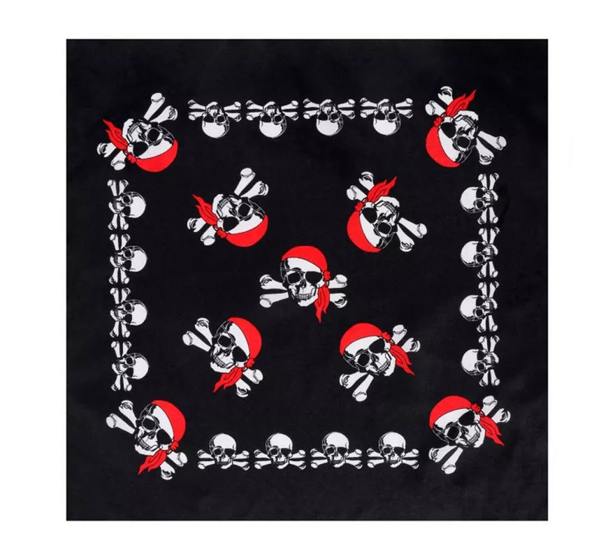 Translation missing: fr.Bandana Pirata calaveras de 54x54 cm