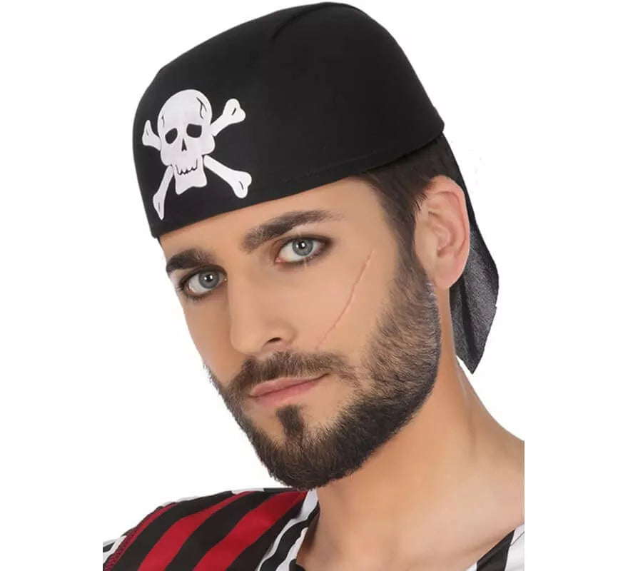 Translation missing: fr.Bandana Pirata Negra con Calavera