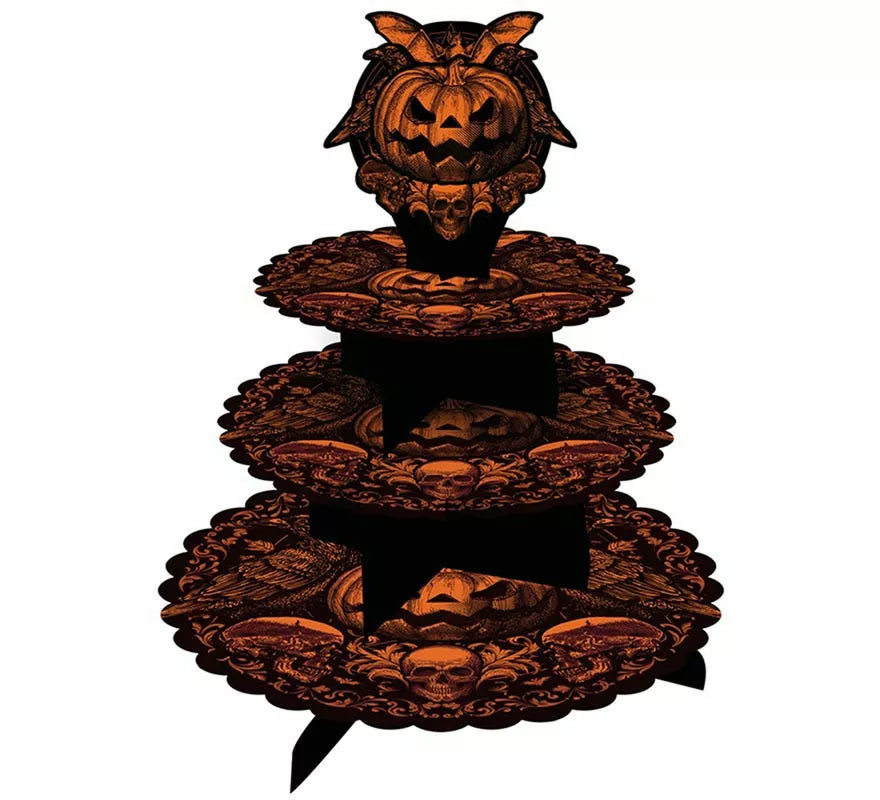Translation missing: fr.Bandeja 3 Pisos Calabaza Gótica 40x30 cm