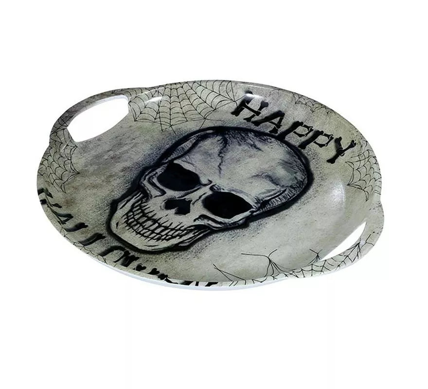 Translation missing: fr."Bandeja Calavera ""Happy Halloween"" con asas de 30 cm"