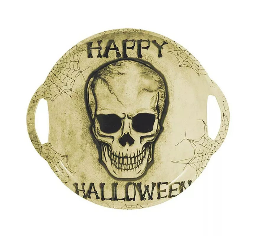 Translation missing: fr."Bandeja Calavera ""Happy Halloween"" con asas de 30 cm"