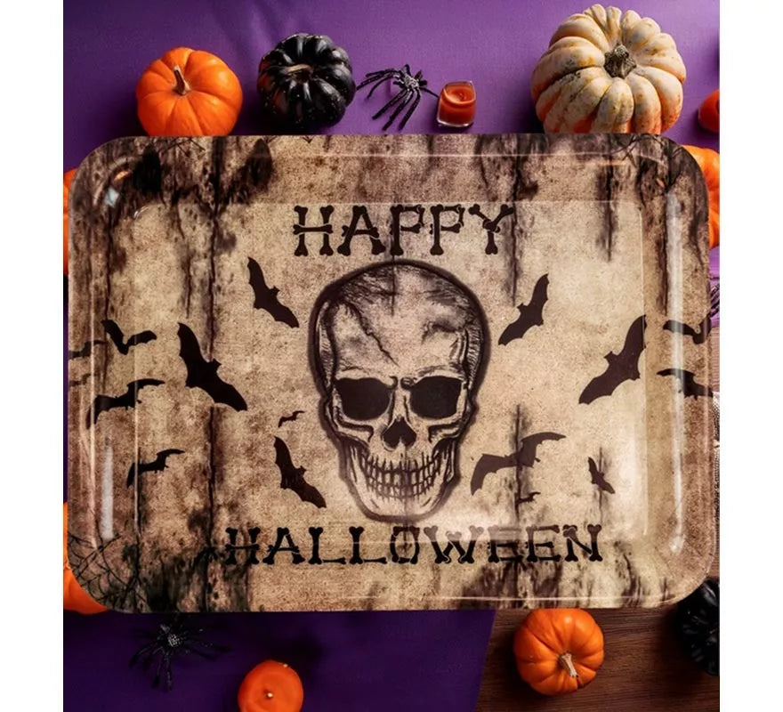 Translation missing: fr.Bandeja con Calavera Feliz Happy Halloween de 33x24 cm
