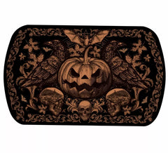 Plateau citrouille gothique en plastique 39x24 cm