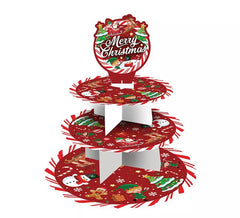 Plateau Joyeux Noël à 3 Niveaux 40x30 cm