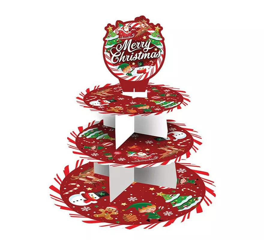 Translation missing: fr.Bandeja Merry Christmas de 3 Pisos de 40x30 cm