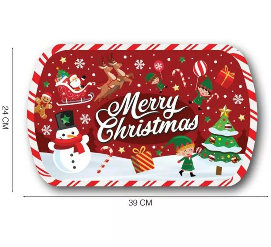 Translation missing: fr.Bandeja Merry Christmas de pvc de 39x24 cm