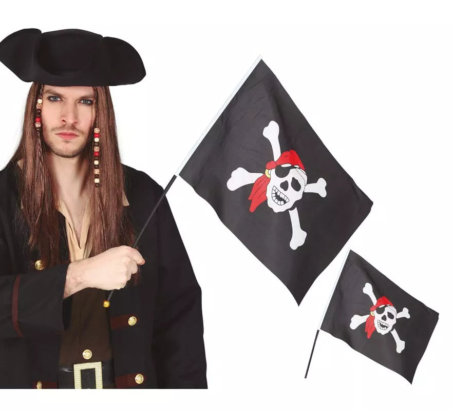 Translation missing: fr.Bandera Pirata con Palo de 42X30 cm