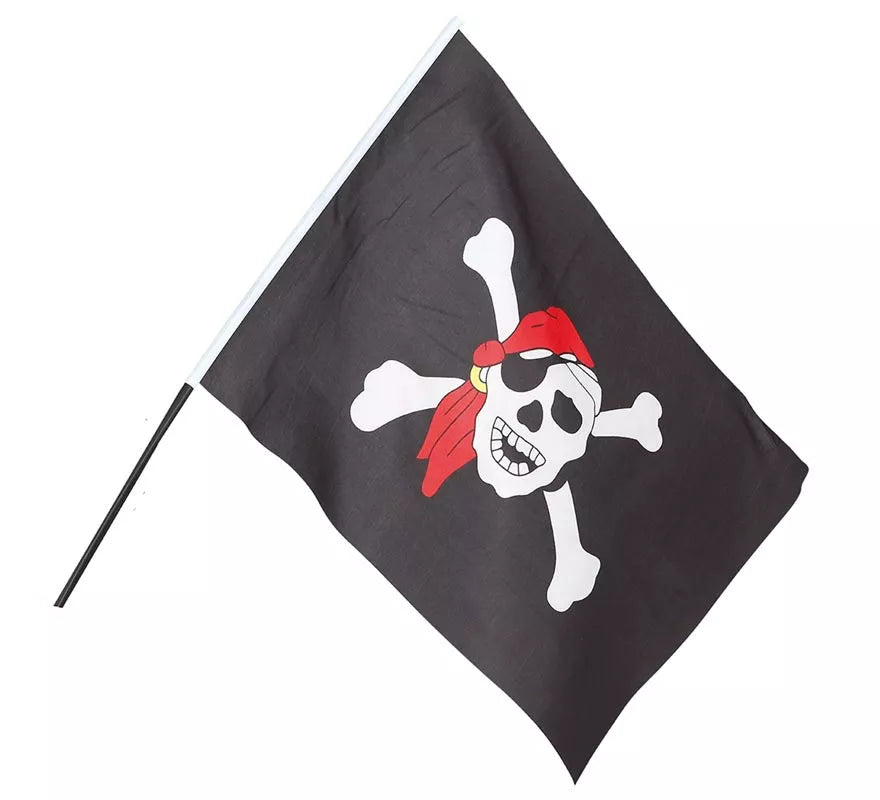 Translation missing: fr.Bandera Pirata con Palo de 42X30 cm